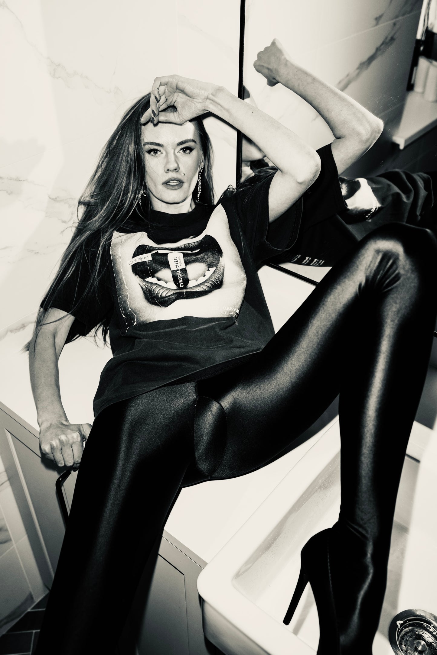 Cynical Chic- Oversized faded t-shirt