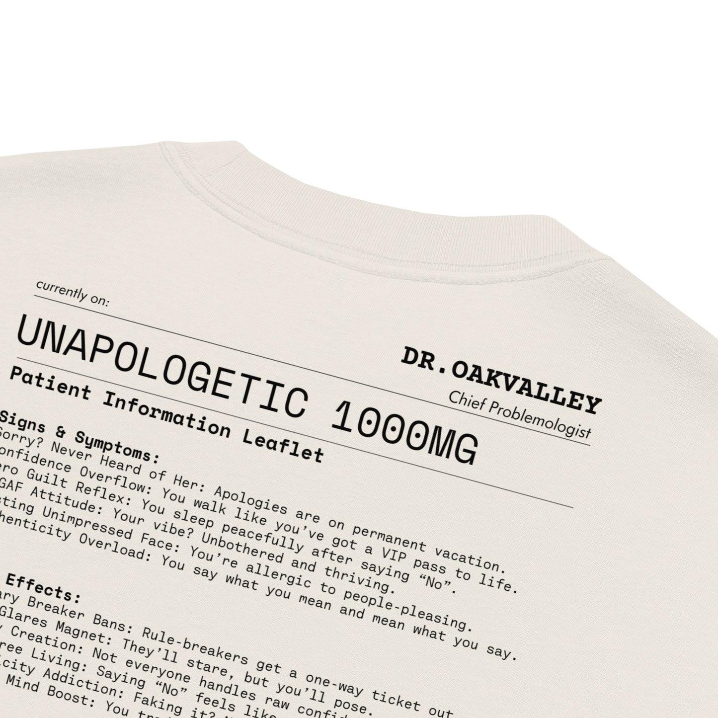 Unapologetic -Oversized faded t-shirt