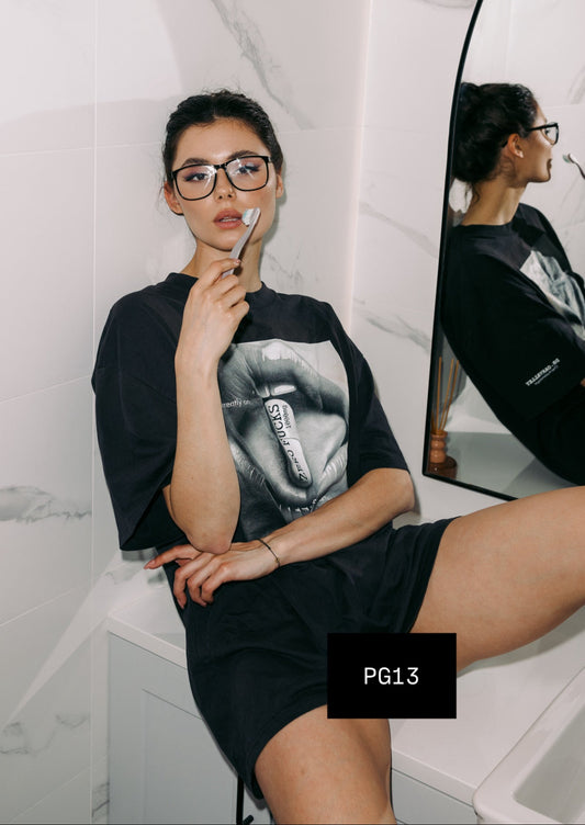 Zero Fucks- Oversized faded t-shirt