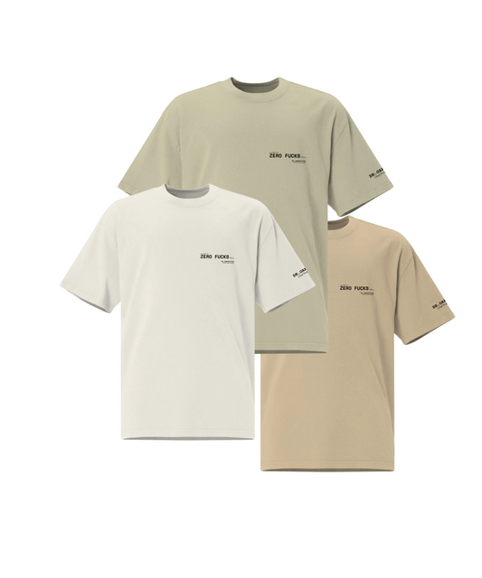 Zero Fucks - Oversized faded t-shirt