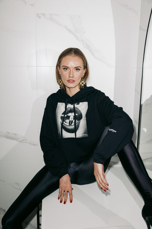Cynical Chic- Crop Hoodie