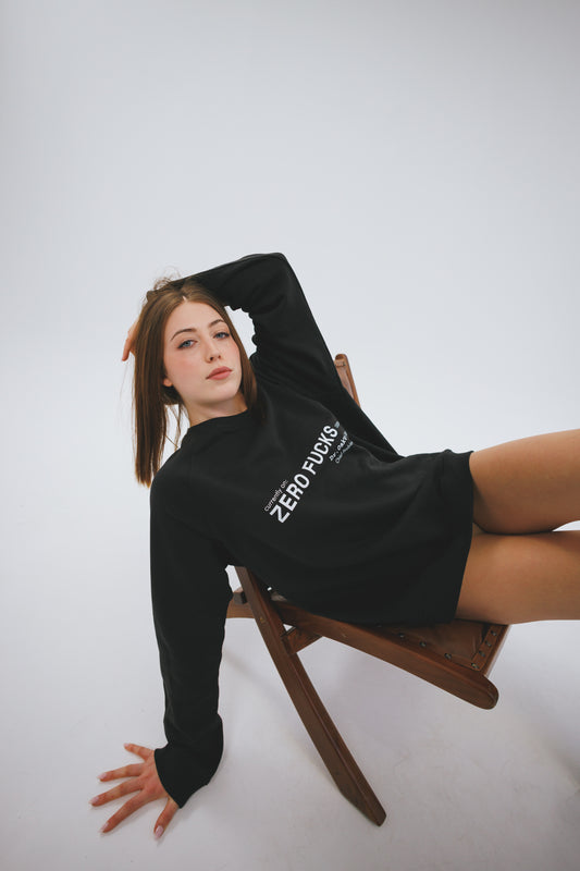 Zero Fucks- Unisex organic raglan sweatshirt