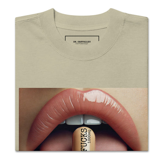 Zero Fucks- Oversized faded t-shirt
